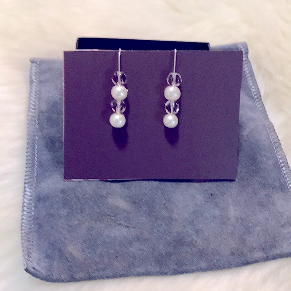 💕Handmade w/💝Faux Pearls, Clear Pink Beaded Ear - Picture 6 of 16